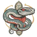 king cobra emerging tattoo design idea