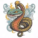 king cobra emerging tattoo design idea