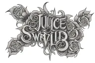 juice Wrld 999 numbers tattoo design idea
