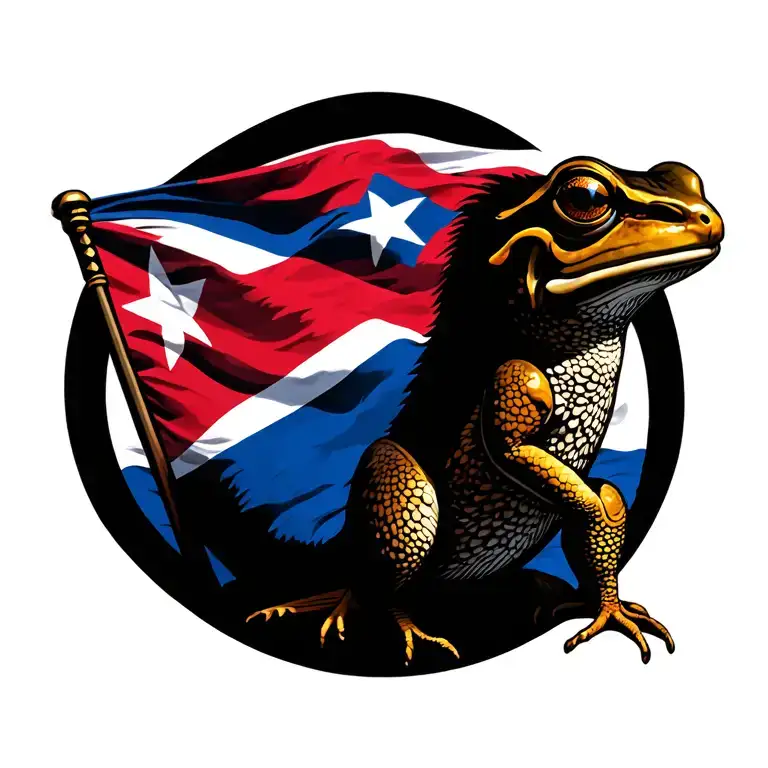 El Morro, Coqui, Boricua Flag Waving, Flor de Maga, Puerto Rico Tribe tattoo design idea
