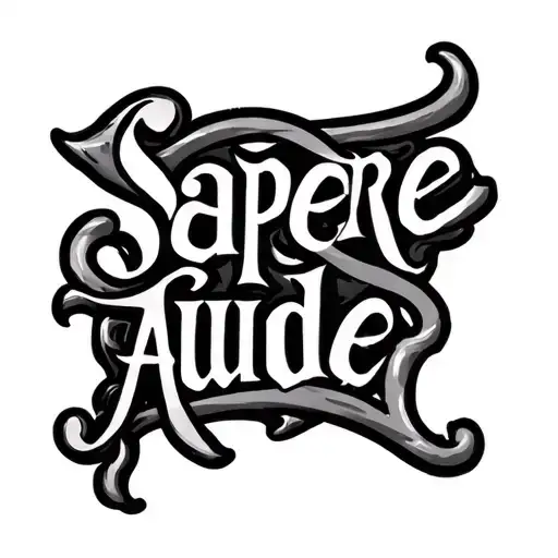 "SAPERE AUDE" text tattoo tattoo design idea