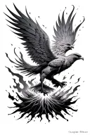 phoenix rising from the ashes tattoo design idea