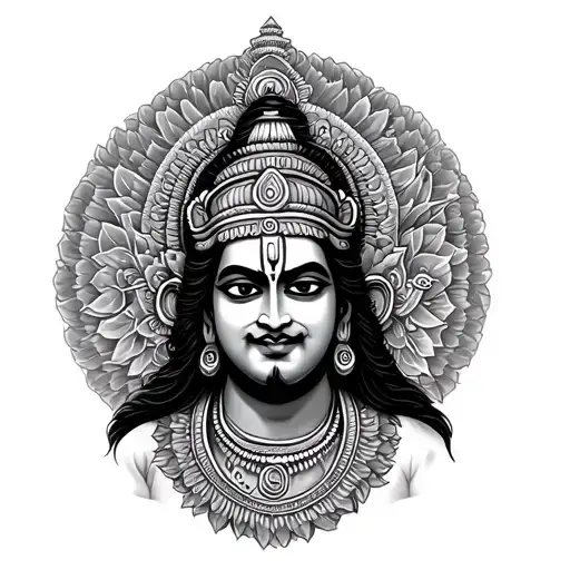 Hanuman Gada tattoo design idea