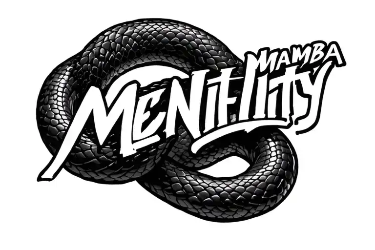 "Mamba Mentality" "Mamba Mentality" with small snake as an Infinity sign tattoo design idea