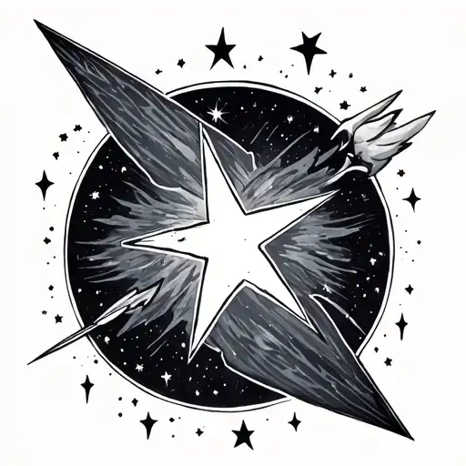 Shooting Star tattoo design idea