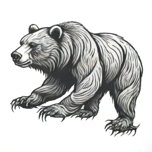 Neo Traditional Bear tattoo design idea