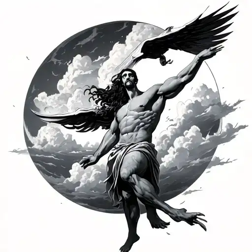atlas holding up the sky tattoo design idea