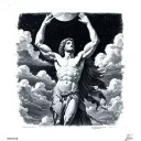 atlas holding up the sky tattoo design idea