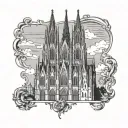 Cologne Cathedral destroyed tattoo design idea