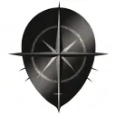 True North compass tattoo design idea