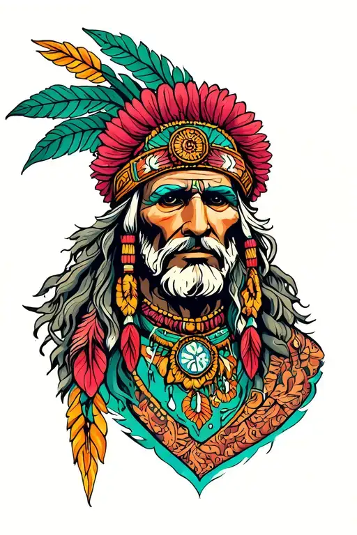 medicine man tattoo design idea