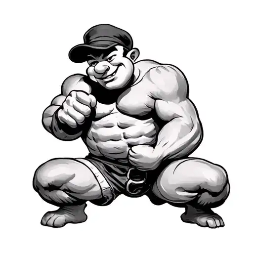 Popeye tattoo design idea