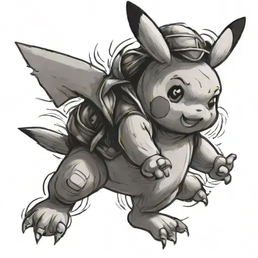 pooh pikachu tattoo design idea