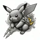 pooh pikachu tattoo design idea