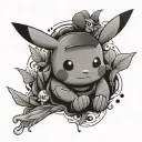 pooh pikachu tattoo design idea