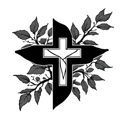 Philippians 4:13 conection with christ through vines tattoo design idea