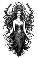 ametrius goddess tattoo design idea