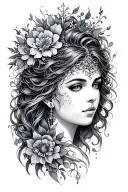 ametrius goddess tattoo design idea