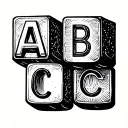 Abc Blocks tattoo design idea