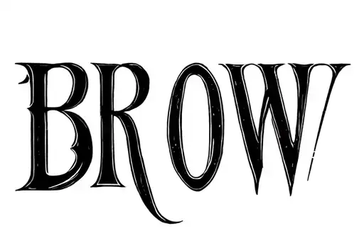 "BROW" tattoo design idea