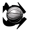 mandala ball of basketball in the middle of the arrow surrounded tattoo design idea