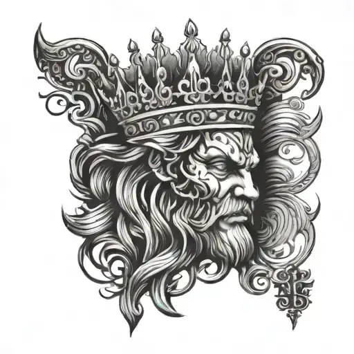 tattoos for men, who like a king , in love, brave, and hurts a lot in past tattoo design idea