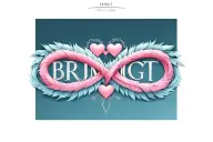 "BRMJGT" "BRMJGT" "BRMJGT" "BRMJGT" "BRMJGT"  letters incorporated in forming infinity symbol surrounded by hearts feathered background  tattoo design idea