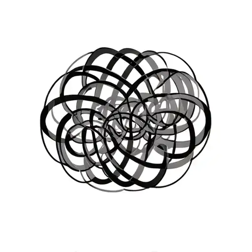 circle of twenty infinity signs intertwined tattoo design idea