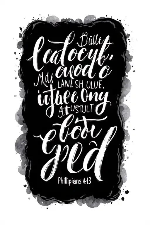 bible verse Philippians 4:13 tattoo design idea