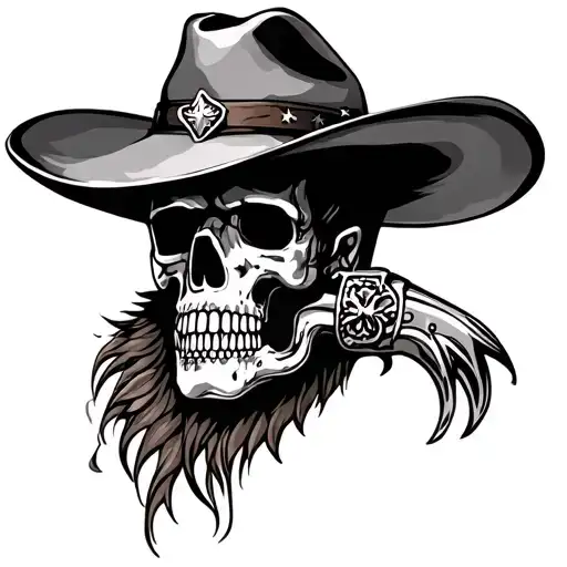 western americana tattoo design idea