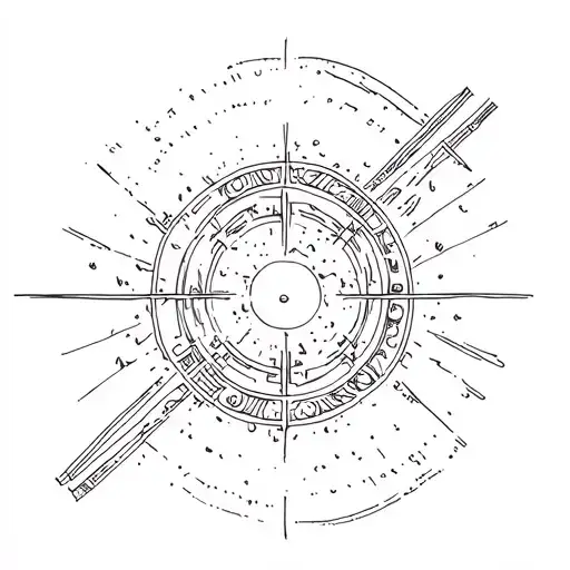 Twin suns tattoo design idea