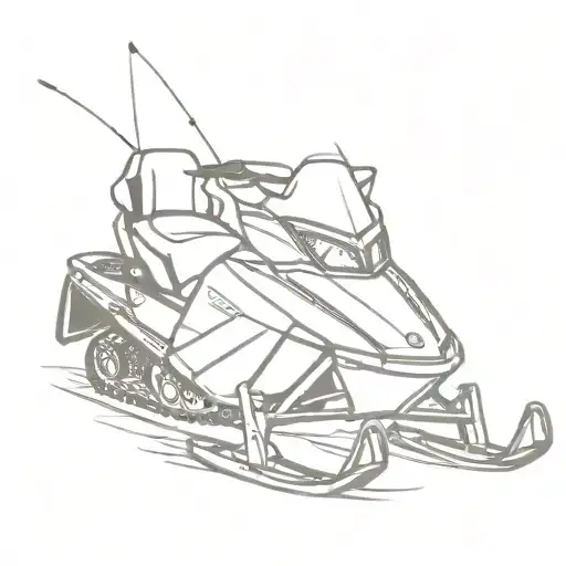 snowmobile design tattoo design idea