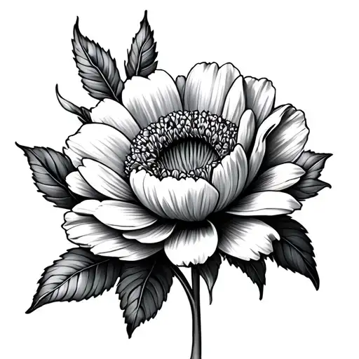 February And April Birth Flower tattoo design idea