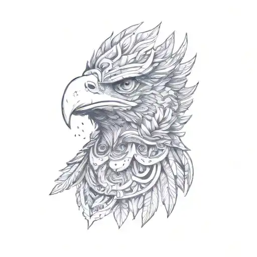 a mexican eagle tattoo design idea