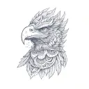 a mexican eagle tattoo design idea