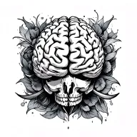 brain tumor warrior tattoo design idea