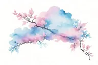 pink sky tattoo design idea