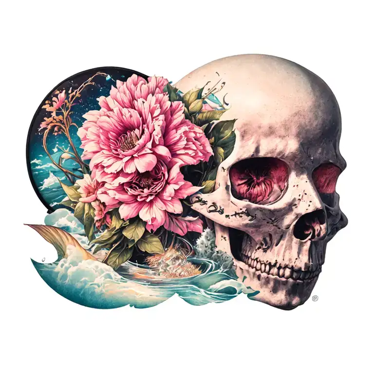 stoicism memento mori memento vivere Pink Floyd's Wish You Were Here album tattoo design idea