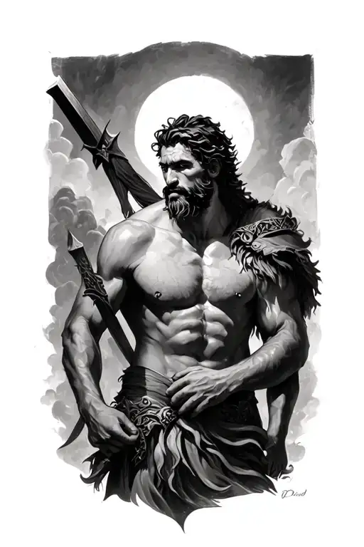 David vs Goliath tattoo design idea