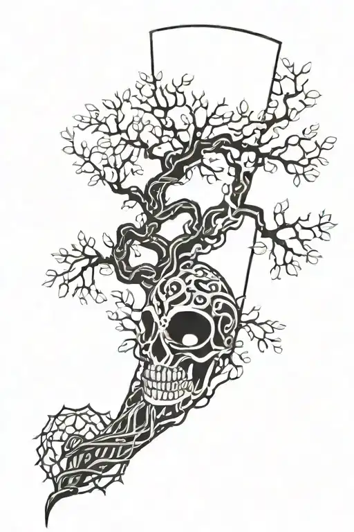 poison tree with a centipede crawling on the tree forearm sleeve. tattoo design idea