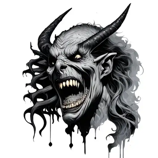 Depression Demon tattoo design idea