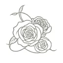 2 roses intertwined a wedding ring finger tattoo tattoo design idea
