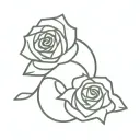 2 roses intertwined a wedding ring finger tattoo tattoo design idea