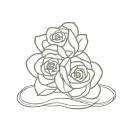 2 roses intertwined a wedding ring finger tattoo tattoo design idea