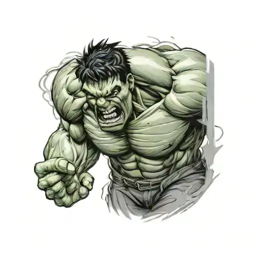 The Hulk tattoo design idea