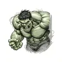 The Hulk tattoo design idea
