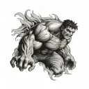 The Hulk tattoo design idea