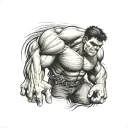 The Hulk tattoo design idea
