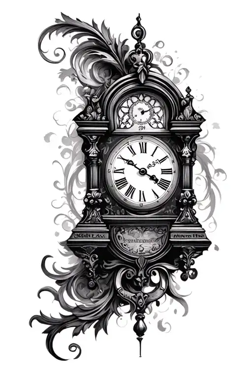 Old Clock The numbers are 3 dates 2005 - 2006 - 2010 tattoo design idea