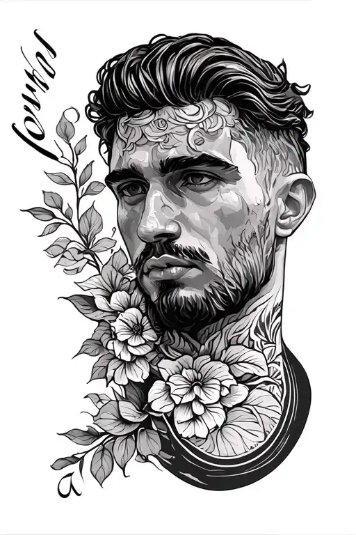 Adonis in cursive tattoo tattoo design idea